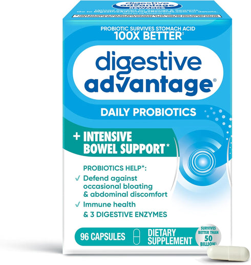 Digestive Advantage Intensive Bowel Support Probiotics Supplement, 96 Count...