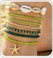 CSIYANJRY99 Shell Starfish Anklets Bracelet 7pcs Boho Seashell Beaded Anklet Hawaii Summer Beach Waterproof Surfer Starfish Anklets for Women...