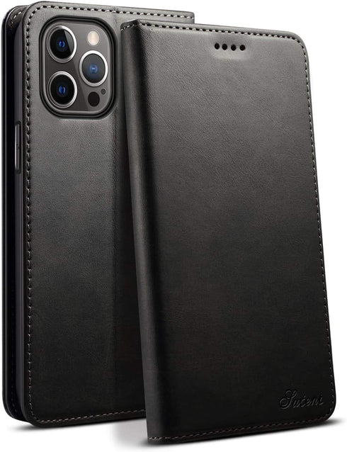 SINIANL Compatible with iPhone 12 Case, iPhone 12 Pro Wallet Case with Card Holder, Leather Book Folding folio Case with Kickstand Magnetic Closur...
