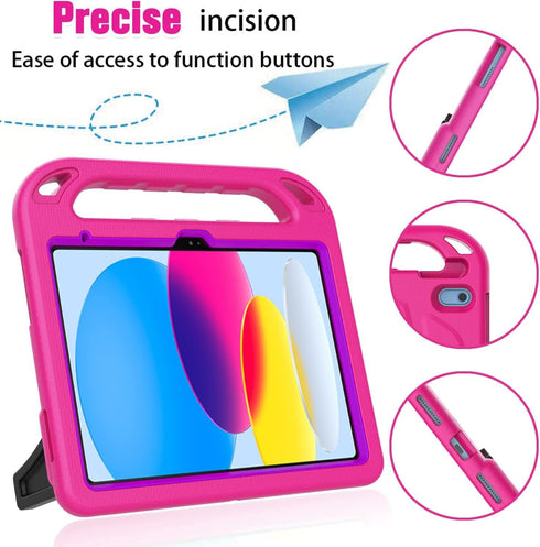 BMOUO Kids Case for iPad 10th Generation 10.9 inch 2022 - with Built-in Screen Protector, Shockproof Light Weight Covertible Handle Stand iPad 10t...