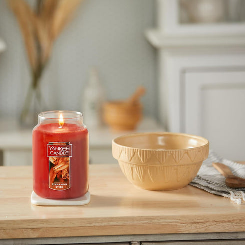 Yankee Candle Cinnamon Stick Scented, Classic 22oz Large Jar Single Wick Candle, Over 110 Hours of Burn Time...