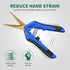 SZHLUX 6.5 Inch Gardening Scissors Hand Pruner Pruning Shears with Titanium Coated Curved Precision Blades 1-Pack...