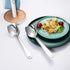 IMEEA Flat Edge Cooking Spoon 18/8 Stainless Steel Serving Spoon 10-Inch Mixing Spoon, Set of 2...