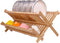 SZUAH Bamboo Dish Drying Rack, Collapsible Dish Drying Rack for Kitchen Counter, Space Saving Counter Organizer (17.8"x10.23"x9.25")...