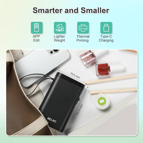 Label Maker Machine with Tape, P21 Portable Bluetooth Label Printer, Wireless Built-in Cutter Sticker Maker Mini Label Makers with Multiple Templa...