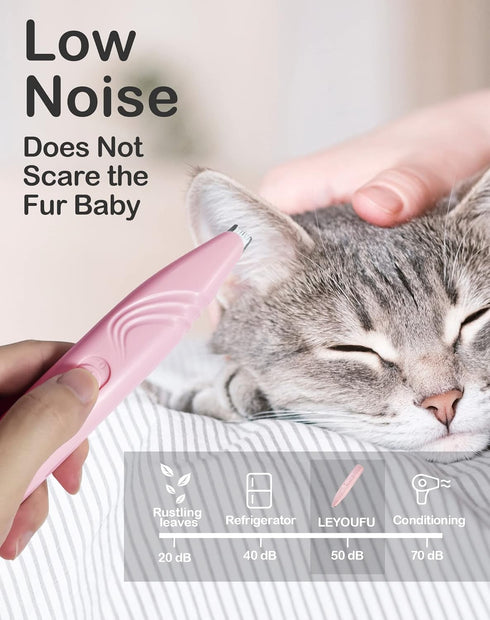Dog Paw Trimmer for Grooming, Cordless Electric Small Pet Grooming Clippers Hair Trimmer for Dogs Cats, Low Noise for Trimming Pet's Hair Around P...