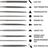 KALIM 10PCS Needle File Set High Carbon Steel File Set with Plastic Non-Slip Handle, Hand Metal Tools for Wood, Plastic, Model, Jewelry, Musical I...