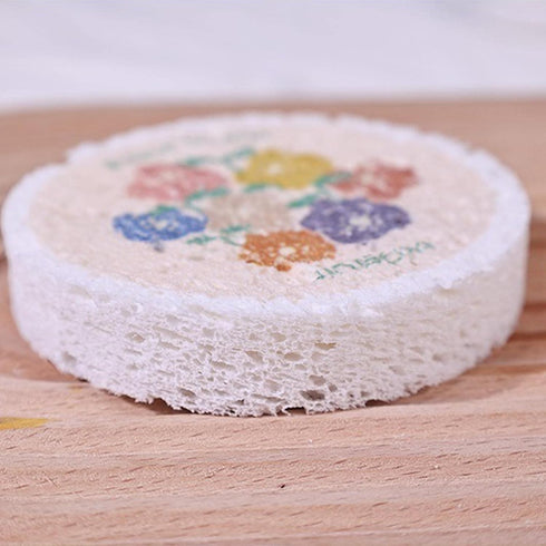 Household Dishwashing Sponge Cleaning Sponges Scouring Pot Sponge Dishes Compressed Sided Wipe Doubl Wood Pulp Pads Household Cleaning Sponges...