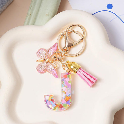 LYDZTION Personalized Initial Makeup Bag Letter Keychain, Custom Makeup Cosmetic Bag for Women Mom Best Friend Teen Girls Birthday Wedding Persona...