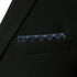 S&W SHLAX&WING Geometric Navy Handkerchief Pocket Squares for Men XL...