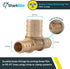 SharkBite 1/2 Inch x 1/2 Inch x 3/4 Inch Crimp Reducing Tee, Bullnose, Brass Plumbing Fitting, PEX Pipe, PE-RT, UC408LFA...