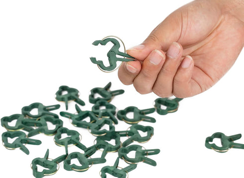 20 PCS Small Plant Support Clips Gardening Plant and Flower Loop Gripper Clips Garden Plants Supporter Tool for Straightening Plant Stems Garden C...