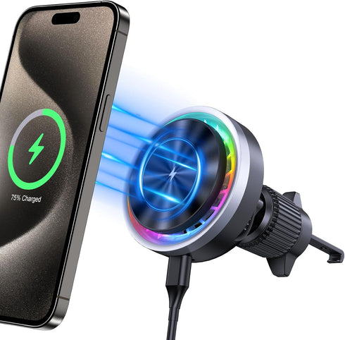 Wireless Car Charger for Magsafe Car Mount Charger Magnetic Wireless Fast Charging for iPhone 15 Pro Max 14 Pro 13 12 Series 15W Air Vent Phone Ho...