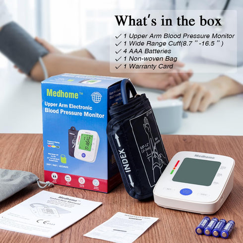 Blood Pressure Monitor for Home Use Upper Arm,Medhome blood pressure machine Upper Arm Large Cuff(8.7"-16.5" Adjustable),automatic high blood pres...
