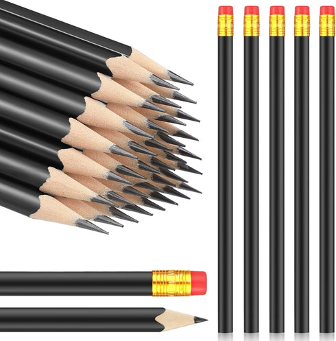 Tinlade 50 Pcs Triangular Grip Pencils Wedding Pencils HB Graphite Pencil Pack Wood Pencils with Eraser for School Drawing Sketching Bridal Baby S...