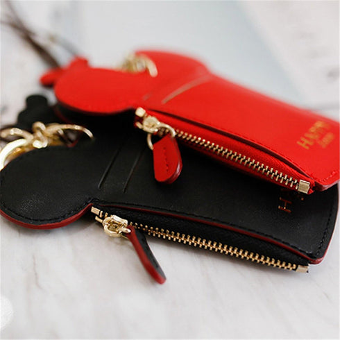 LEECCO Neck Pouch,Trend Small Travel Leather Student ID Card Holder Lanyard Neck Pouch Bag With Coin Wallet Purse for Students Women Kids Girls...