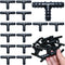 50PCS Drip Irrigation Barbed Tee Fitting Kits for 1/2 Inch Tubing 16MM OD .600" ID Barbed Tee Connectors Drip Line Connector Drip Hose Connector D...