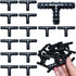 50PCS Drip Irrigation Barbed Tee Fitting Kits for 1/2 Inch Tubing 16MM OD .600" ID Barbed Tee Connectors Drip Line Connector Drip Hose Connector D...
