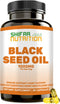 Halal Black Seed Oil | 1000mg 45 Servings | Nigella Sativa, Kalonji | Supports Hair, Skin, Joints, Immune, Heart, Digestion...