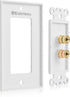 Cable Matters 2-Pack Speaker Wire Wall Plate, Gold Plated Speaker Wall Plate, Banana Plug Wall Plate for 1 Speaker, White...