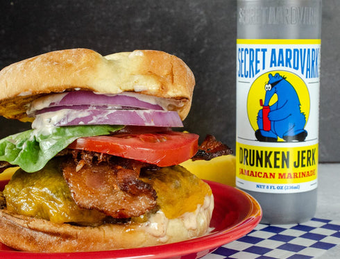 Secret Aardvark Drunken Jerk Hot Sauce - Jamaican Jerk Sauce and Marinade, Made with Jamaican Jerk Seasoning, Soy Sauce, & Habanero Peppers, Non-G...