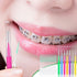 250 Pcs Interdental Brush for Braces Disposable Braces Flossers Dental Picks Floss Toothpick Dental Teeth Flossing Head Oral Hygiene Flosser Tooth...