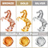 Acrylic Paint Metallic, 3pcs 13.5oz(375g) Gold & Silver & Bronze, Gold Leaf Paint for Art Painting, Ideal for Canvas, Wood, Clay, Fabric, Ceramic,...