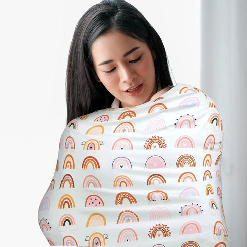 Boao Stretchy Baby Car Seat Cover Baby Car Seat Canopy Nursing Cover Carseat Canopy for Babies Breastfeeding and Car Seat Multi Use Shopping Cart ...