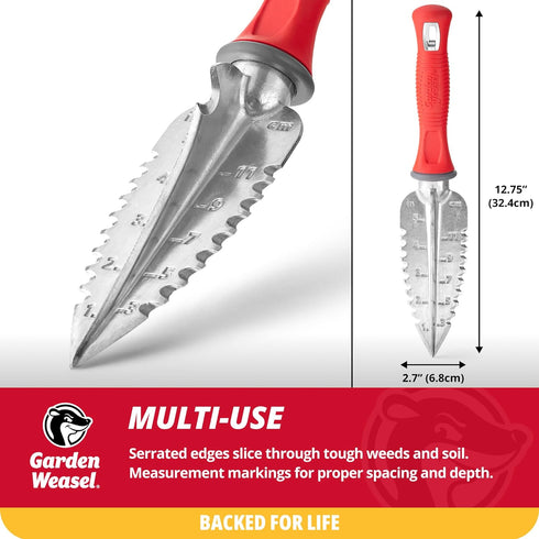 Garden Weasel Multi-Use Transplanter | Dig, Cultivate, Plant, Weed | Planting and Gardening Hand Digging Tool, Heavy Duty Trowel, Mini Gardening S...