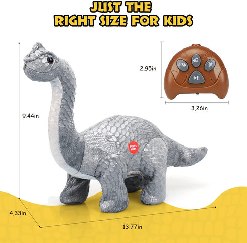 TOY Life Remote Control Dinosaur Toys for Kids 3 4 5 6 7+, Electronic Walking Dinosaur Toys, Brontosaurus Plush Dinosaur Toys, Dinosaur Stuffed An...