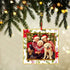WaaHome Picture Frame Christmas Ornaments 2025-3'' Floral Photo Frame Christmas Tree Ornaments Decorations Gifts for Family Friends Women Mom...