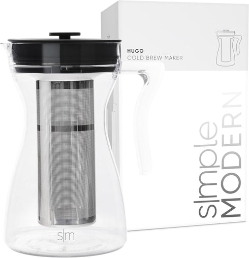 Simple Modern Hugo Cold Brew Coffee Maker | Airtight Pitcher with Fine Mesh Filter | Iced Tea Brewer | 1.5 Quart...