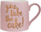 Slant Collections Jumbo Coffee Cup Large Ceramic Mug, 20-Ounces, You Take the Cake!...