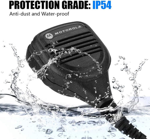 FOSA 3.5mm Headphone Jack Speaker mic,Portable Handheld Walkie Talkie Radio Microphone Waterproof Dustproof with Steel Belt Clip for GP88S,GP2000,...