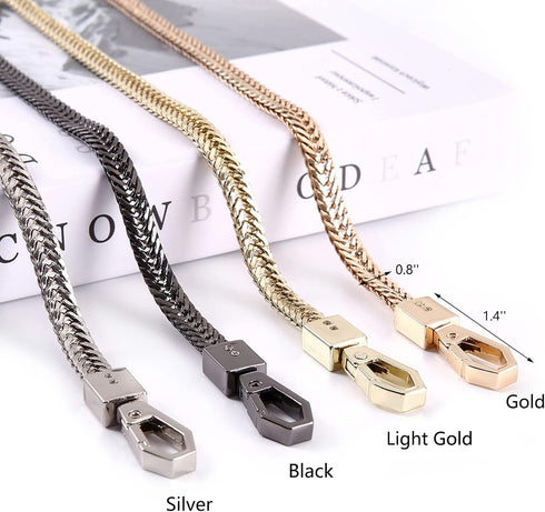 Iron Flat Bag Purse Chain Strap Accessories Shoulder Cross Body Handbag Strap Replacement...