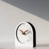 Wooden Silent Non-Ticking Battery Operated Decorative Small Mini Analog Modern Shelf Desk Table Mantel White Clock for Home, Office, Living Room, ...