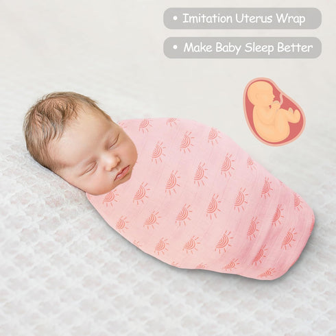 Viviland Muslin Swaddle Blankets, Baby Swaddle Wrap for Baby Boys and Girls, Breathable and Skin-Friendly Baby Receiving Blankets, Baby Essentials...