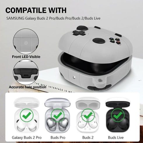 Compatible with for Samsung Galaxy Buds FE Case(2023) /Buds 2 Pro Case(2022)/Buds Pro Case(2021)/ Buds 2 Case (2021)/Buds Live Case(2020),Classic ...
