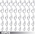 40pcs Leverback French Earring Hooks Stainless Steel Earring Blank Round Bezel Trays Earring Hoops with Loop for Women Men Girls DIY Jewelry Makin...