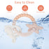 Silicone Teething Ring Toy, Baby Teether Toys with Rattles, BPA Free Sensory Chew Toys for Babies 3-6-12 Months to Soothe Sore Gums, Great Shower,...