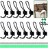 Keadic 12 Pack Heavy Duty Rustic Black Coat Hooks Kit with Screws and Expansion Screws Included, Wall Mounted Coat Hanger | Double Vintage Wall Ho...
