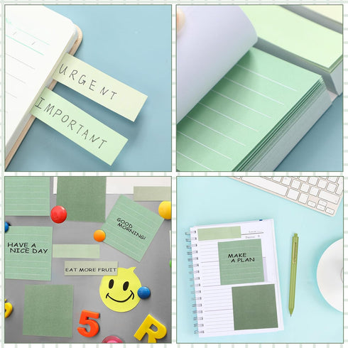 Aesthetic Stationery Set School Supplies Sticky Notes Set 6 Mini Correction Tapes 6 Retractable Black Ink Pens 0.5mm Fine Point Paper Corrective P...