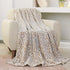 FY FIBER HOUSE Cheetah Print Blanket Flannel Fleece Throw Blanket with 3D Leopard Print, 50"X60", Brown...