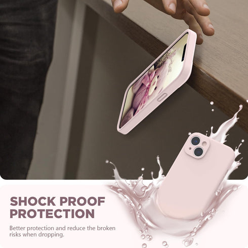 SURPHY Compatible with iPhone 14 Case with Screen Protector (Camera Protection + Soft Microfiber Lining) Liquid Silicone Phone Case 6.1 inch 2022,...