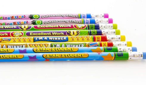 BAZIC Wood Pencil Reward Incentive Pencils, Latex Free Eraser, Unsharpened Rewards Pencil for Kids Student Artist for Writing Drawing (8/Pack), 1-...