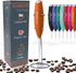 Elementi Handheld Milk Frother with Stand - Mini Mixer for Powder Drinks - Handheld Frother for Coffee - Electric Wisk - Hand Mixer Cordless - Spe...