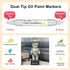 Permanent Paint Pens, 4 Pack Dual Tip Oil Based Paint Markers (0.7mm&3mm), Waterproof, Quick Dry, Fine Tip Paint Pens for Rock Painting, Wood, Pla...