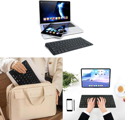 Bluetooth Keyboard for Mac Ultra-Compact Wireless Keyboard, Compatible with MacBook Pro/Air, iPad Laptops and PCcompatible Windows Android (Black)...