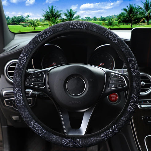 Hanemia Car Steering Wheel Cover, 15 inch Soft Elastic Steering Wheel Protector, Warm in Winter and Cool in Summer, Car Interior Accessories Prote...