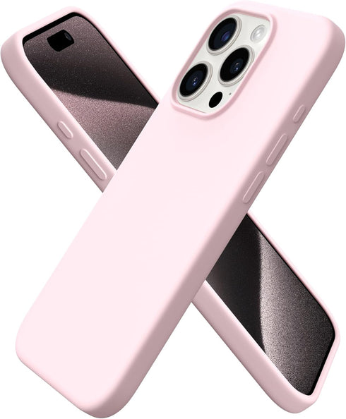 ORNARTO Compatible with iPhone 15 Pro Case 6.1", Liquid Silicone 3 Layers Full Covered Soft Gel Rubber Cover, Shockproof Protective Slim Phone Cas...